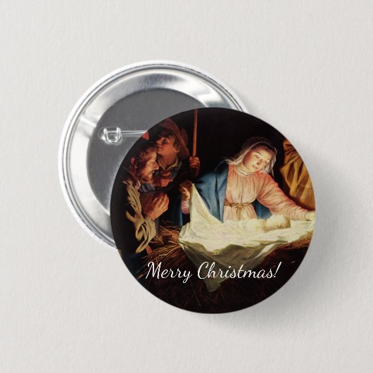 Weihnachtsmanagerszene Button (Vorne & Hinten)