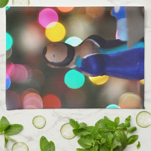 Weihnachtsmanagerszene Küchentuch (Gefaltet)