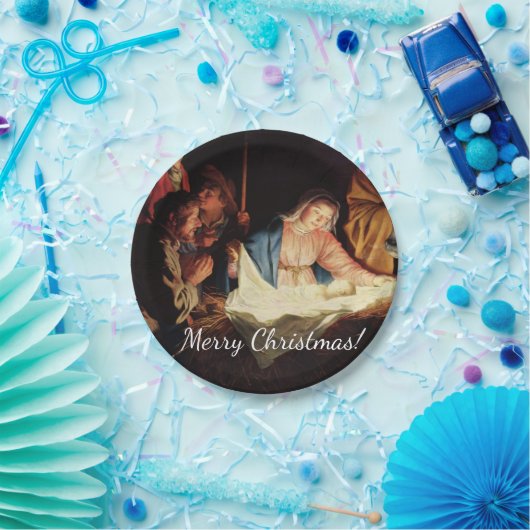 Weihnachtsmanagerszene Pappteller (Party)