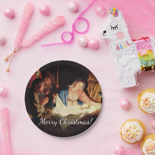 Weihnachtsmanagerszene Pappteller (Party)