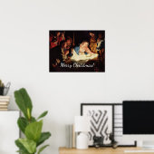 Weihnachtsmanagerszene Poster (Heimbüro)