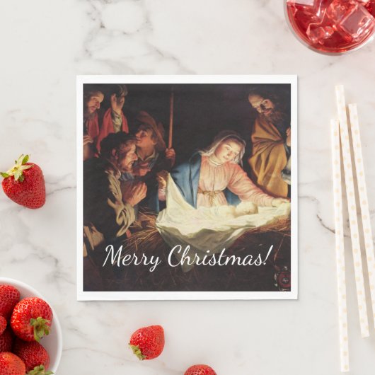 Weihnachtsmanagerszene Serviette (Beispiel)