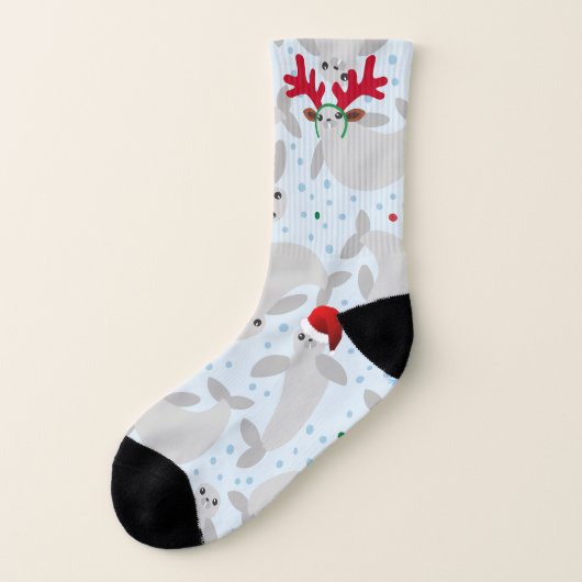 Weihnachtsmanatee Socken (Links - Außen)