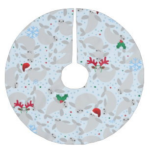 Weihnachtsmanatee Weihnachtsbaumrock Polyester Weihnachtsbaumdecke