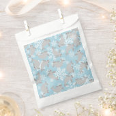 Weihnachtsmanatee Winterblaue Schneeflocken Geschenktütchen (Ausgeschnitten)