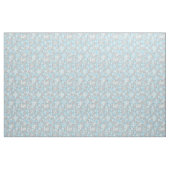 Weihnachtsmanatee Winterblaue Schneeflocken Stoff (Fat Quarter (45,7 x 55,9 cm))