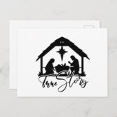 Weihnachtsmanger Religiöse Szene Feiertagspostkarte (Vorne/Hinten)