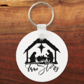 Weihnachtsmangszene Schlüsselanhänger (Vorderseite)