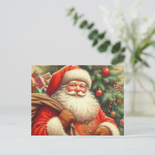 Weihnachtsmann 01 postkarte (Stehend Vorderseite)