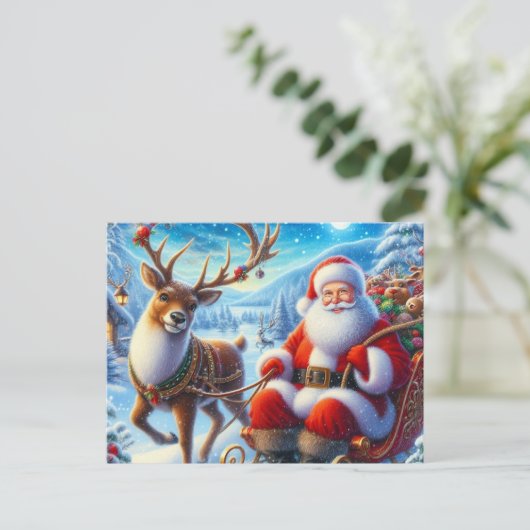Weihnachtsmann 03 postkarte (Stehend Vorderseite)