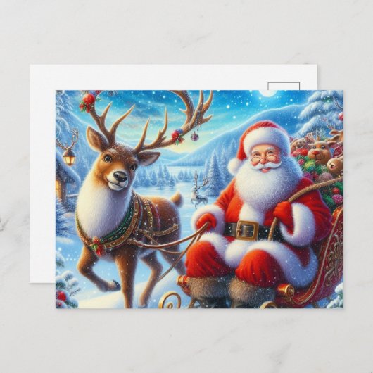 Weihnachtsmann 03 postkarte (Vorne/Hinten)