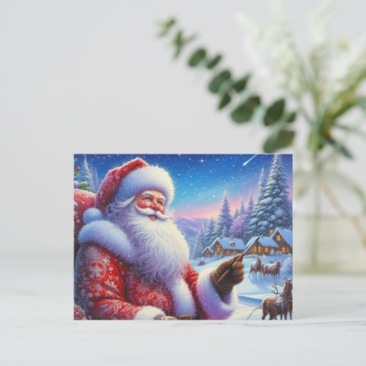 Weihnachtsmann 05 postkarte (Stehend Vorderseite)