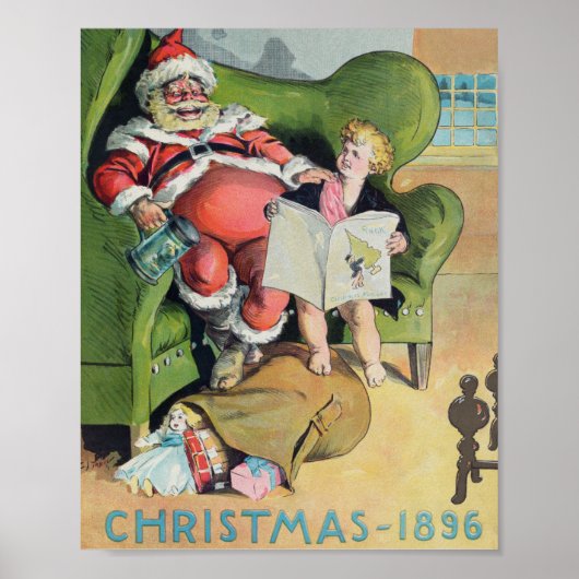 Weihnachtsmann 1896 Feiertag Poster (Vorne)