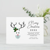 Weihnachtsmann 2022 für Geschäftsleute Feiertagskarte (Stehend Vorderseite)