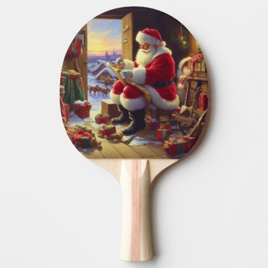 Weihnachtsmann 2 tischtennis schläger (Vorderseite)