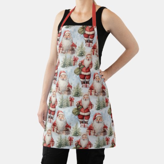 Weihnachtsmann 3 - Aquarell Schürze (InSitu)