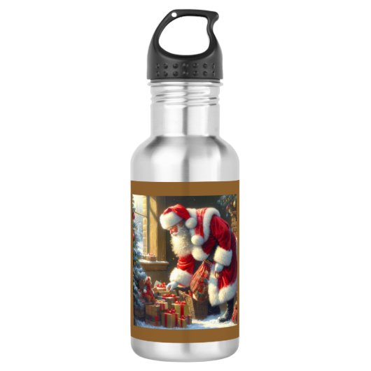Weihnachtsmann 3 edelstahlflasche (Vorderseite)