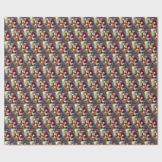 Weihnachtsmann 3 geschenkpapier (Flach)