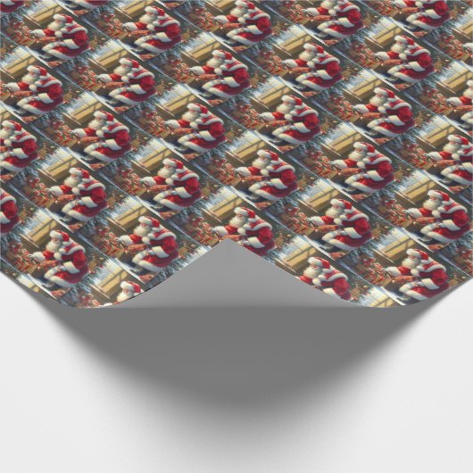 Weihnachtsmann 3 geschenkpapier (Ecke)
