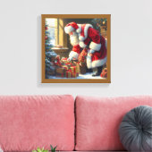 Weihnachtsmann 3 leinwanddruck (Insitu (Wohnzimmer))