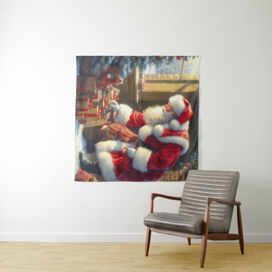 Weihnachtsmann 3 wandteppich (Beispiel (Horizontal))