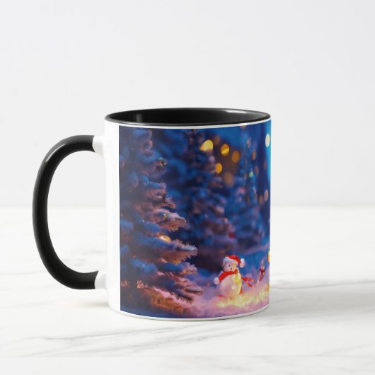 Weihnachtsmann, 3D-Walddesign-Tasse für Weihnachts Tasse (Links)