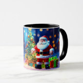 Weihnachtsmann, 3D-Walddesign-Tasse für Weihnachts Tasse (VorderseiteRechts)