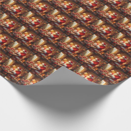 Weihnachtsmann 4 geschenkpapier (Ecke)