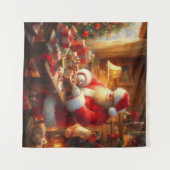 Weihnachtsmann 4 wandteppich (Vorderseite (Horizontal))