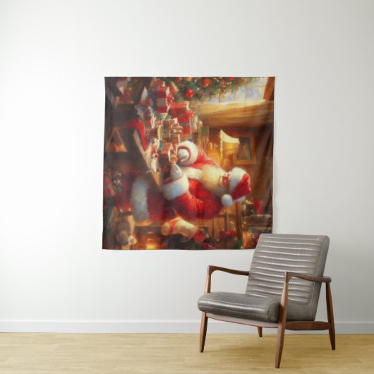 Weihnachtsmann 4 wandteppich (Beispiel (Horizontal))