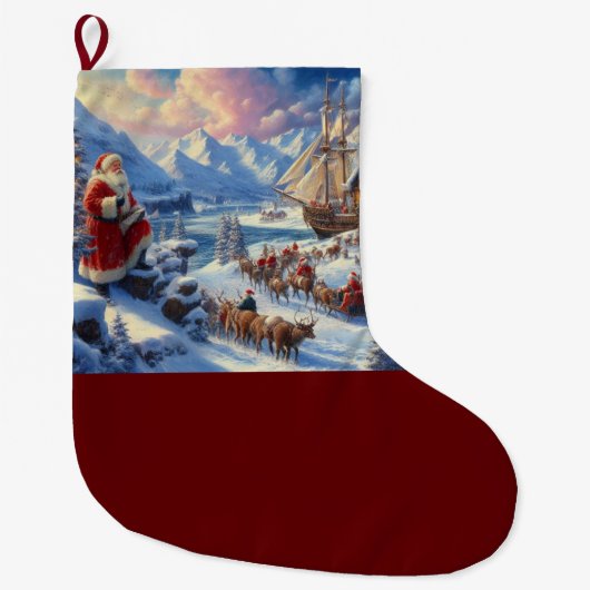 Weihnachtsmann 6 großer weihnachtsstrumpf (Vorderseite)