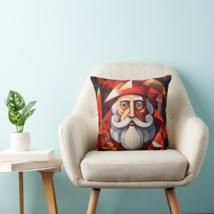 Weihnachtsmann Abstrakte Kunst Kissen