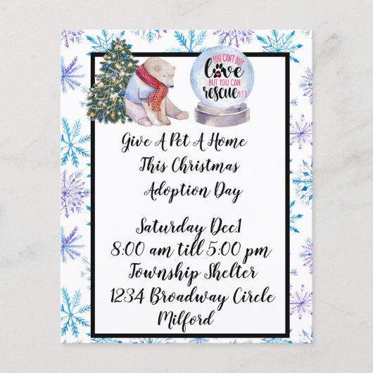 Weihnachtsmann-Adoption Flyer (Vorne)