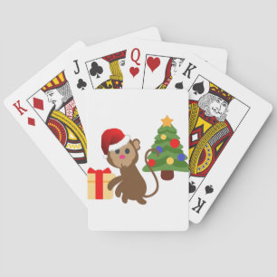 weihnachtsmann Affe Emoji Spielkarten