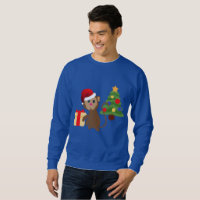 Weihnachtsmann-Affen-Emoji-Männer-Sweatshirt