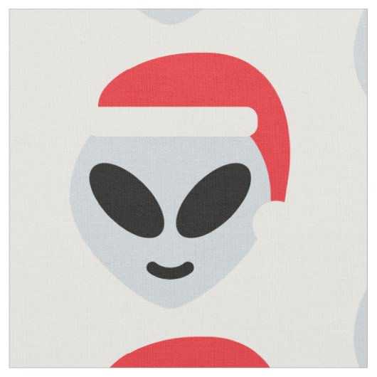 weihnachtsmann alien emoji stoff (Nahaufnahme)