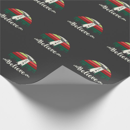 Weihnachtsmann-Alien-Entführung glaubt Geschenkpapier (Ecke)