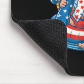 Weihnachtsmann am 4. Juli Santa Flamingo Pool Schw Mousepad (Ecke)