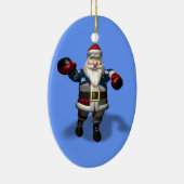 Weihnachtsmann am Boxtag Keramikornament (Rechts)