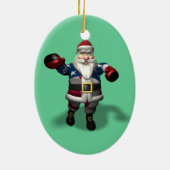 Weihnachtsmann am Boxtag Keramikornament (Hinten)