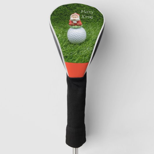 Weihnachtsmann am Golf auf dem Golfball Golf Headcover (Vorderseite)