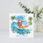 WEIHNACHTSMANN am Hawaii-Strand für Weihnachten (Stehend Vorderseite)