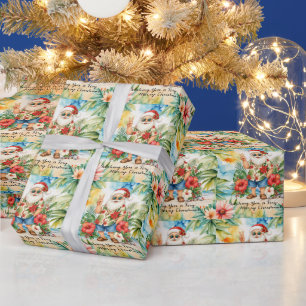 WEIHNACHTSMANN am Hawaii-Strand für Weihnachten Geschenkpapier