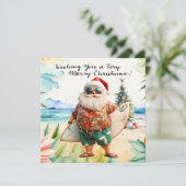 WEIHNACHTSMANN am Hawaii-Strand zu Weihnachten (Stehend Vorderseite)