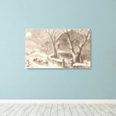 Weihnachtsmann am Heiligen Abend Leinwanddruck (Insitu (Holzboden))