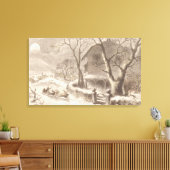 Weihnachtsmann am Heiligen Abend Leinwanddruck (Insitu (Wohnzimmer))