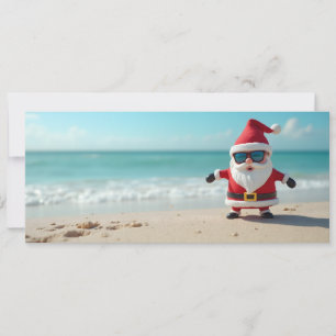 Weihnachtsmann am Strand