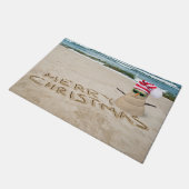 Weihnachtsmann am Strand Fußmatte (Schrägansicht)