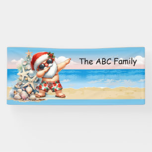 Weihnachtsmann am Strand Weihnachten im Juli Party Banner