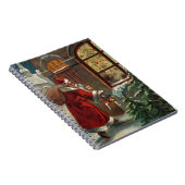 Weihnachtsmann am Türrechner Notizblock (Rechte Seite)